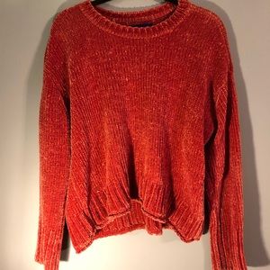 Salmon Pink Oversized Fuzzy Sweater